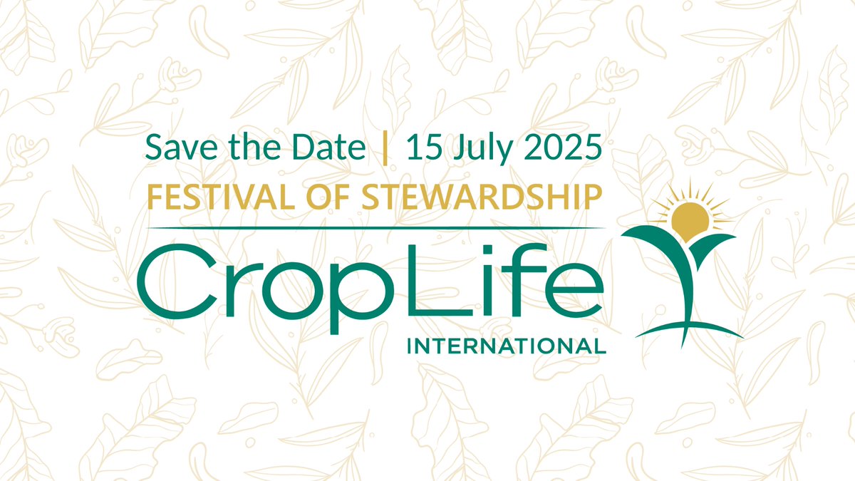 🌱 It’s back!!! Block your calendars now for the Stewardship event of the year.

Join us online for the CropLife International Festival of Stewardship on 15 July 2025 at 13:00 CET.

📌 Stay tuned — full agenda and registration details coming soon!