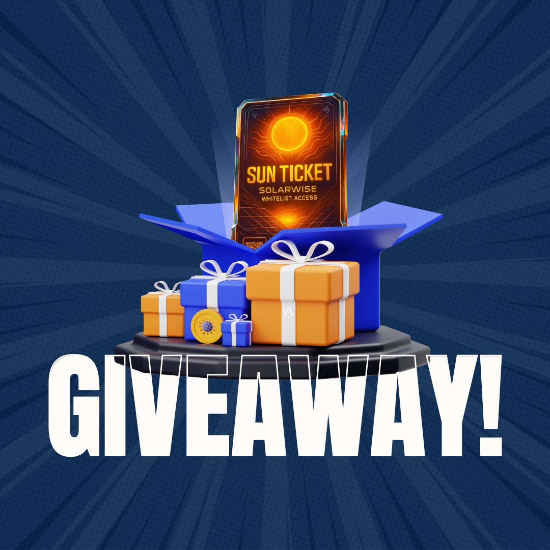🎉 GIVEAWAY TIME - Win a Sun Ticket 🎟️
We’re giving away early access to own SolarNFT of Farms 3 &amp; 4!
🌞 188 Sun Tickets already sold - 57% of total supply! That means Farm 3 is fully reserved
What’s a Sun Ticket?
🎟️ It’s a guaranteed reservation to mint 1 SolarNFT
To enter:
🤝 2