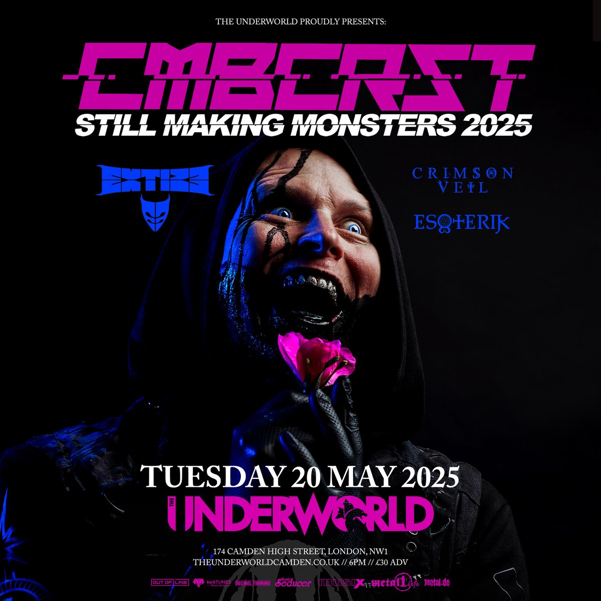 The Underworld (@theunderworld) on Twitter photo TUESDAY π₯ Norwegian / American aggrotech-industrial metal titans @CombichristArmy - STILL MAKING MONSTERS TOUR 2025 plus support from @Extize, #CrimsonVeil and #Esoterik, live at <a href="/TheUnderworld/">The Underworld</a>, Tues 20 May.
FINAL TIX ποΈ tinyurl.com/UWcombi
πΆ spoti.fi/3dIotnj TUESDAY π₯ Norwegian / American aggrotech-industrial metal titans @CombichristArmy - STILL MAKING MONSTERS TOUR 2025 plus support from @Extize, #CrimsonVeil and #Esoterik, live at <a href="/TheUnderworld/">The Underworld</a>, Tues 20 May.
FINAL TIX ποΈ tinyurl.com/UWcombi
πΆ spoti.fi/3dIotnj