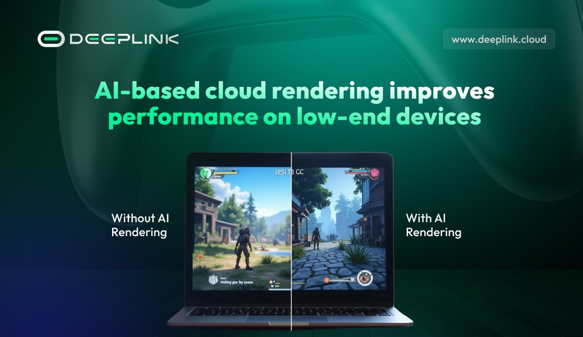 DeepLinkGlobal's tweet image. Cloud gaming is evolving—and it’s not just about faster servers.

In 2025, AI rendering + decentralized infrastructure could define the next wave of global, low-latency gaming.

 Here’s how DeepLink is building that future ↓
 🔗 deeplink.cloud/blogInfo/futur…

#CloudGaming #AIinGaming…