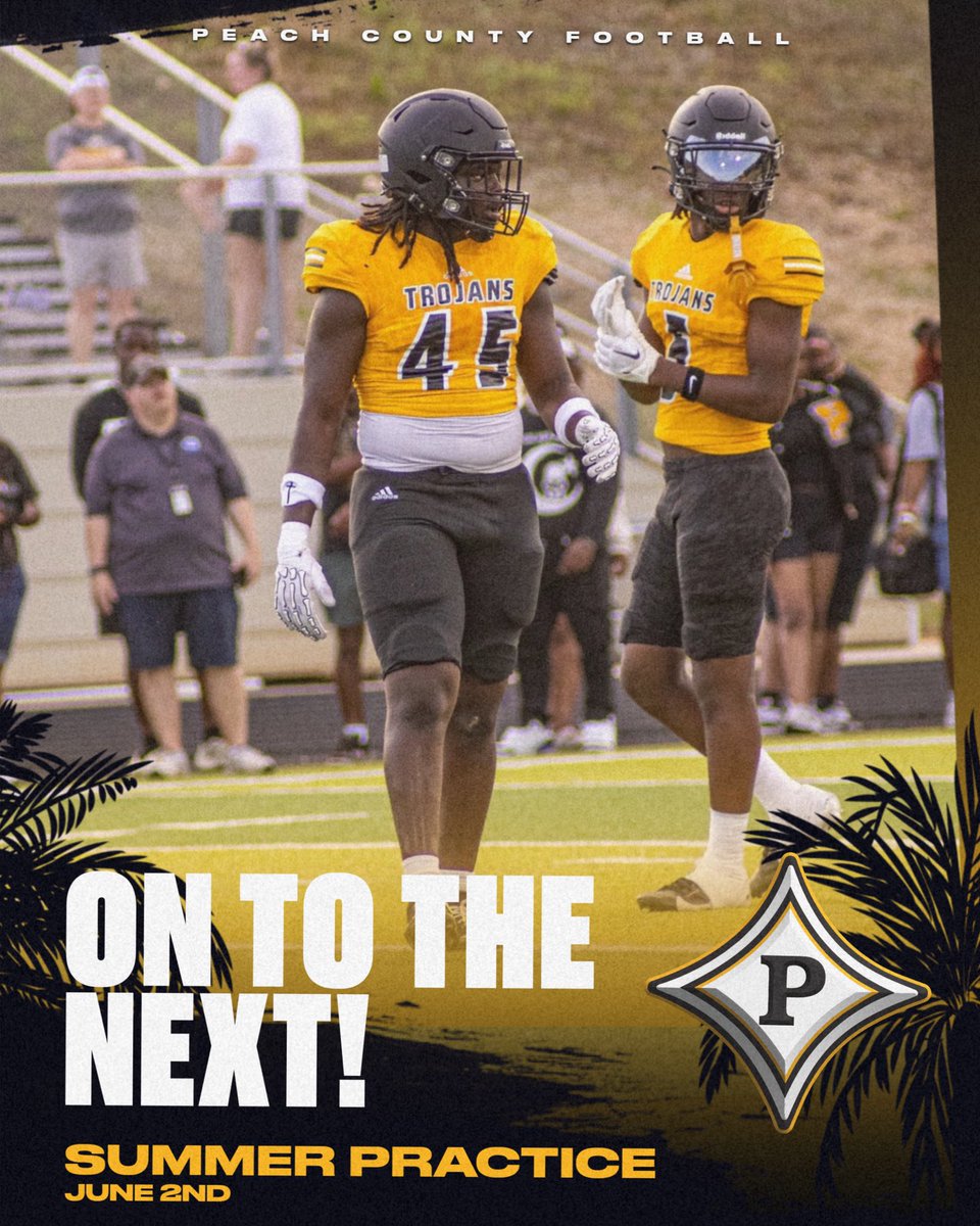 peach_football1's tweet image. Spring 2025 in the books! We will start summer workouts on June 2nd! We will send out more information to players prior to that date. Go Trojans! #BlackHats