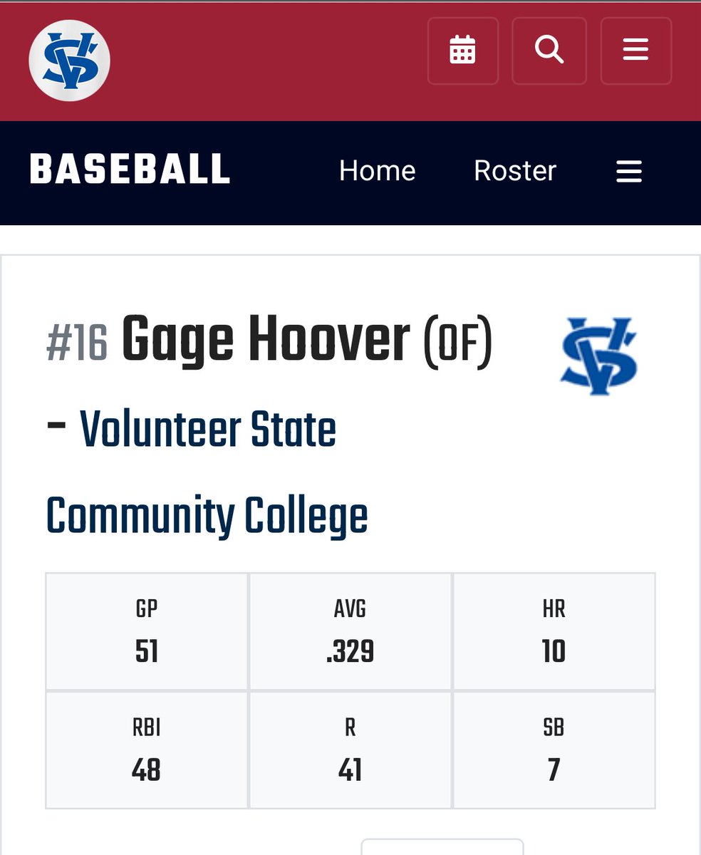 GageHoover7's tweet image. Season ending stats! Looking for a home in the fall. @CoachMcGuire26 @tnballplayers