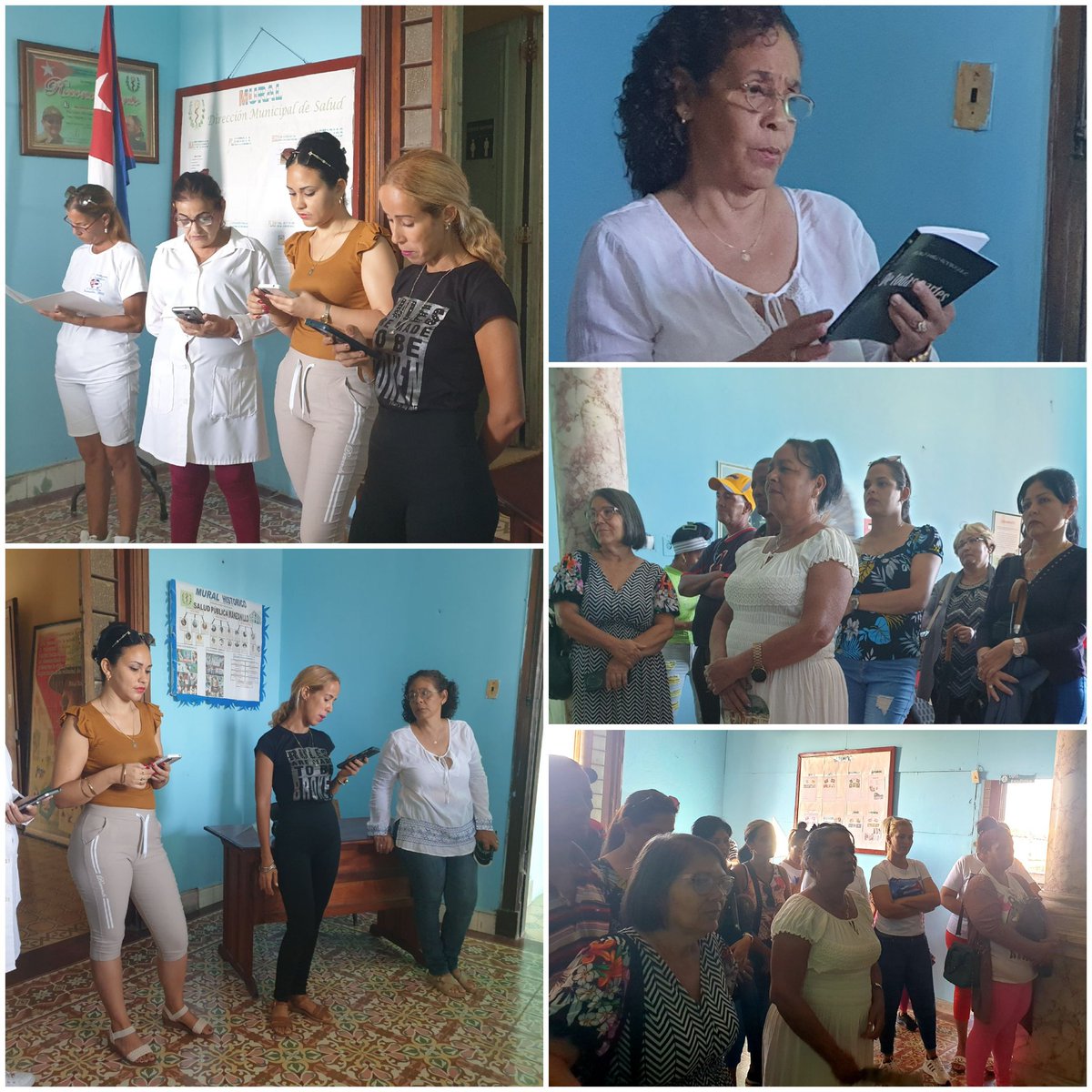 dmssaludmanzan1's tweet photo. #Manzanillo 🇨🇺 
Se desarrolla en la Dirección General Salud matutino correspondiente a la semana protagonizado por el Departamento de Asistencia Médica donde se rinde homenaje a nuetro Apóstol Nacional en el 130 aniversario de su caída en combate.
#DeCaraAlSol 
#MartíVive https://t.co/6751MrrtiP