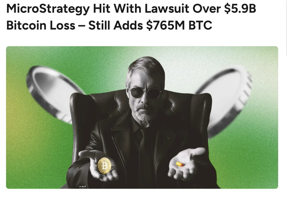 Strategy gets hit with a class action lawsuit. Their response: BUY MORE  BITCOIN.
