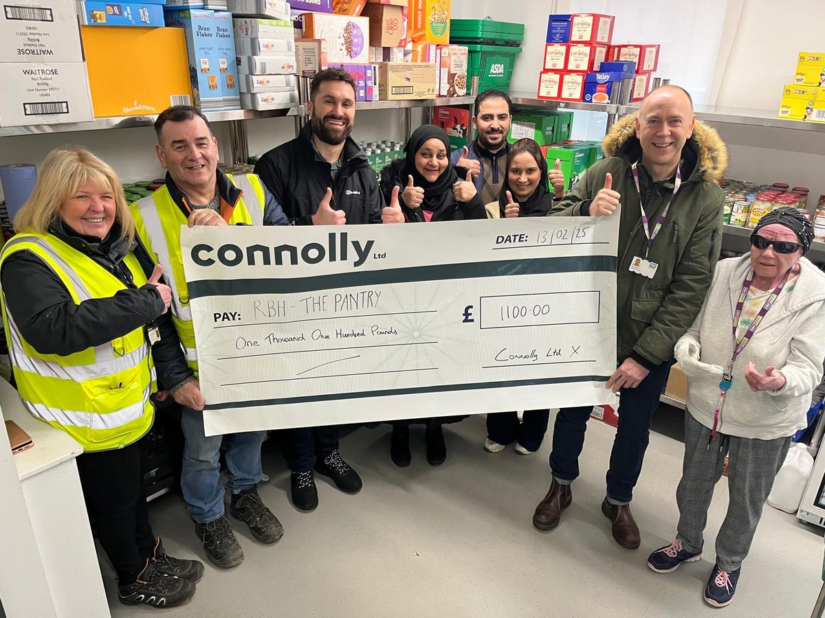 The team at Rochdale Boroughwide Housing (RBH) Strand Pantry have received a boost, thanks to the efforts of Team Connolly and our amazing subcontractors, and a very helpful cash donation! 

Read the full article here: connollyltd.co.uk/news/a-big-hea…