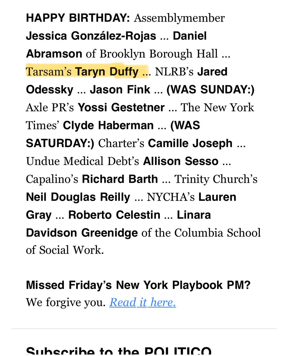 Happy birthday to my incredible mother, Taryn Duffy. This year she has something extra to celebrate: the launch of her #NY public affairs firm <a href="/TarsamPA/">Tarsam Public Affairs</a>. If you need lobbying, PR, &amp; more - she’s the best in the biz (&amp; the best mom). HBD <a href="/Taryn19/">Taryn Duffy (She/Her)</a>. 
tarsampublicaffairs.com
