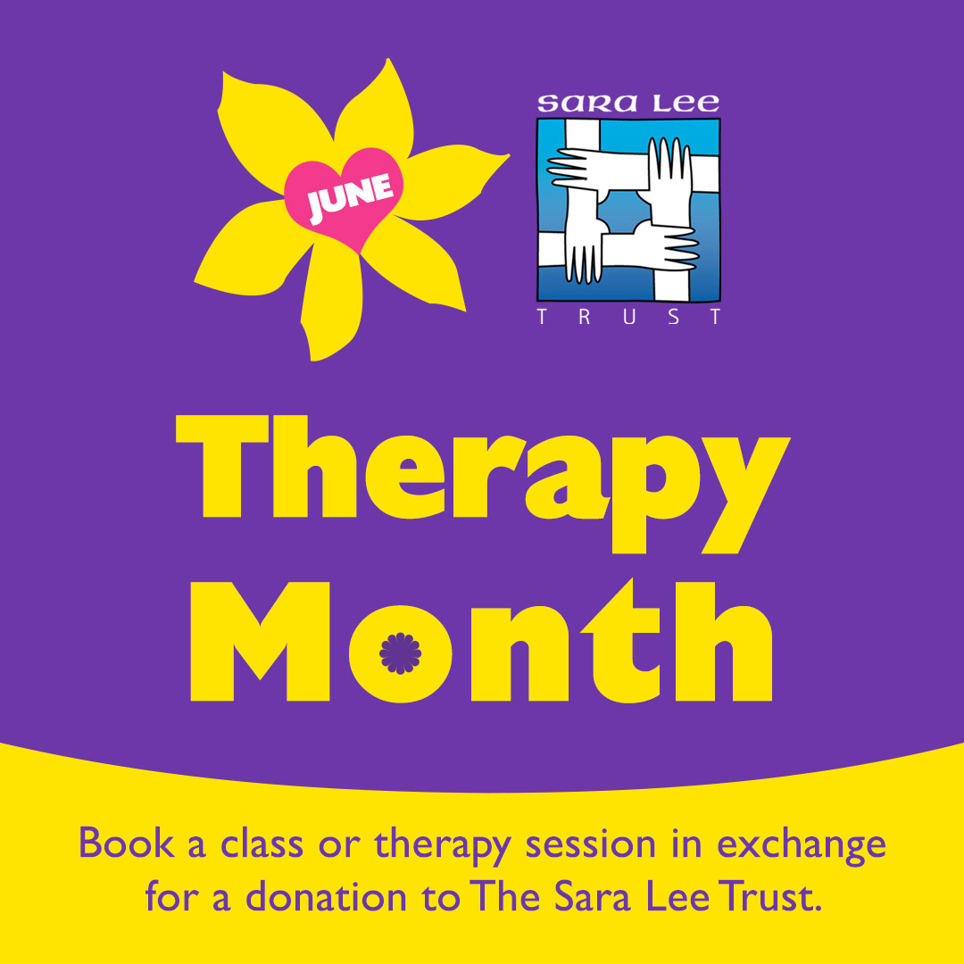 💜 Therapy Month returns this June! 🌻

Throughout June, you can book a therapy session or wellbeing class with local practitioners in exchange for a donation to the Trust, and there are some fantastic treatments and classes available. 
Find out more: saraleetrust.org/therapymonth
