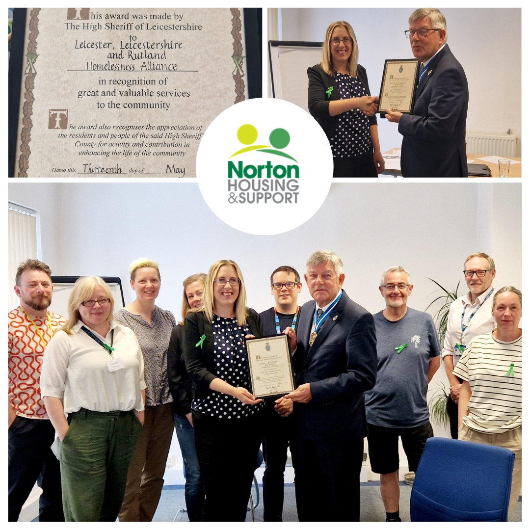 Our CEO Joanna met Stephen Bryan JP, The High Sheriff of Leicester, who attended the LLR Homelessness Alliance to award and recognise the work the members do in providing great and valuable services to the community.

#Homelessness #Collaboration #Leicestershire #Leicester #Award