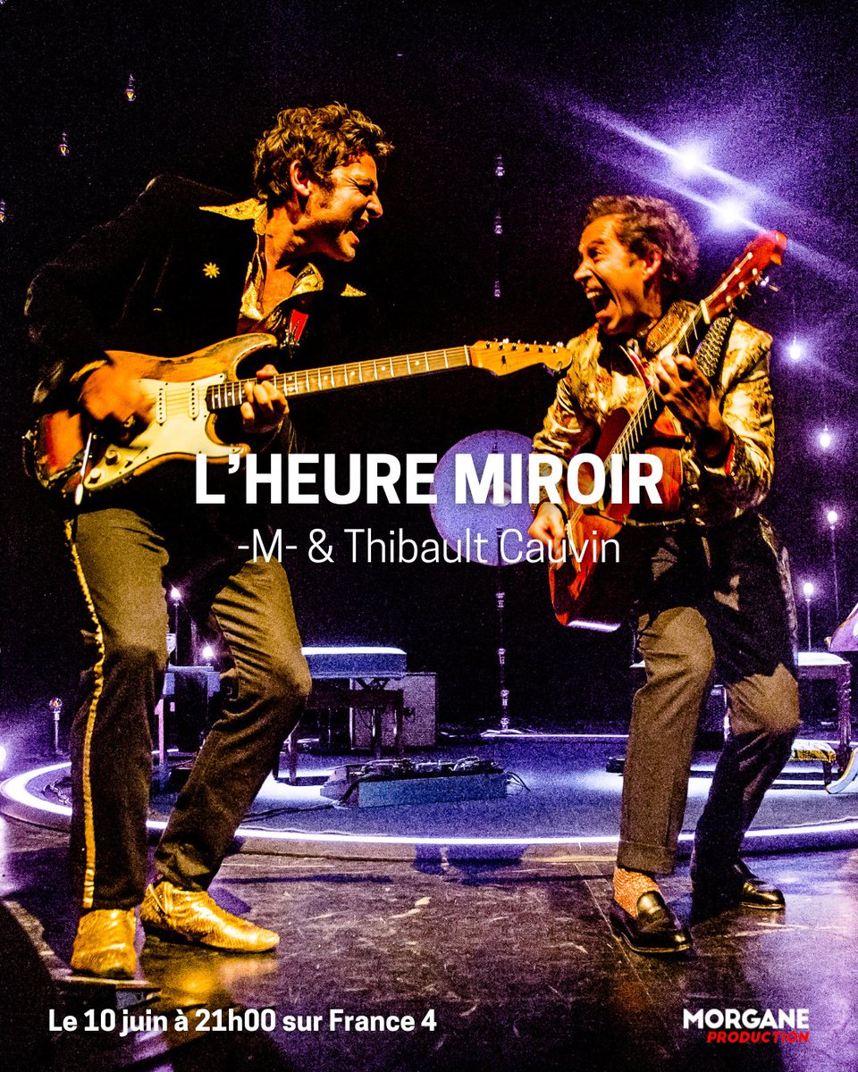 🎸L'heure Miroir -M- &amp; Thibault Cauvin c'est ce soir à 21h00 sur France 4 ! 

📸© ROD MAURICE