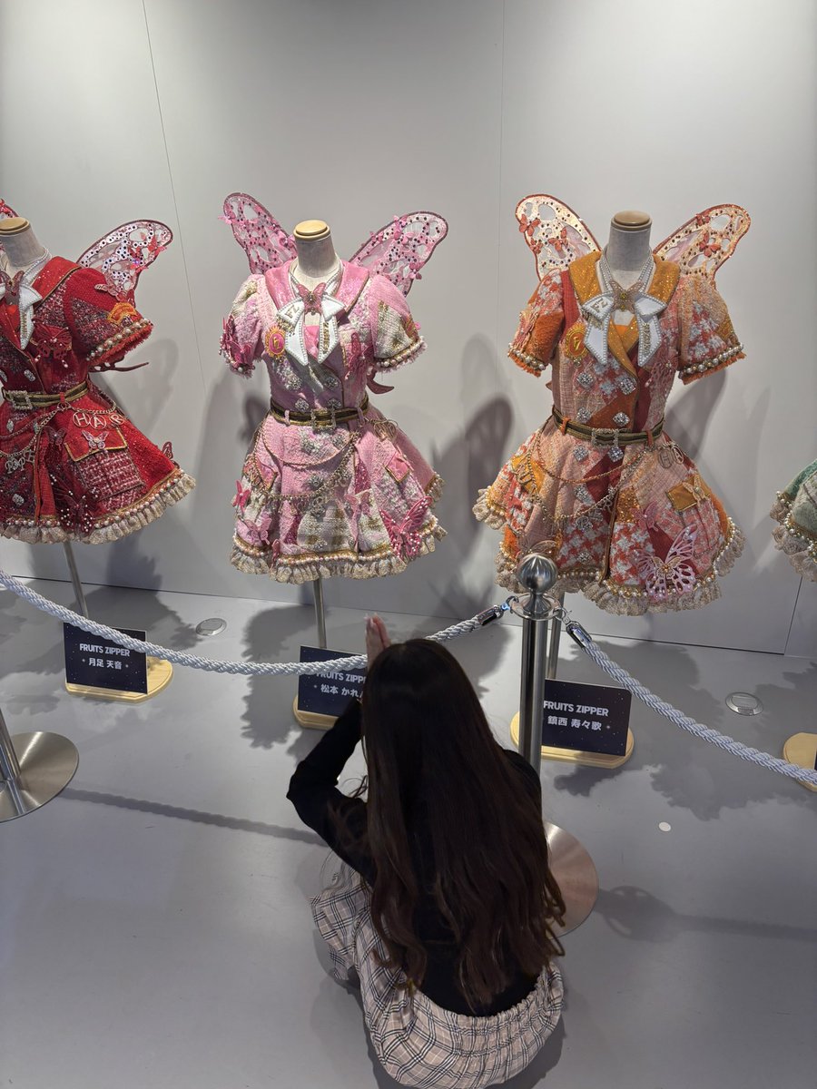 フルーツジッパーのバタフライ衣装の展示拝んできたよ🥰 細部まで