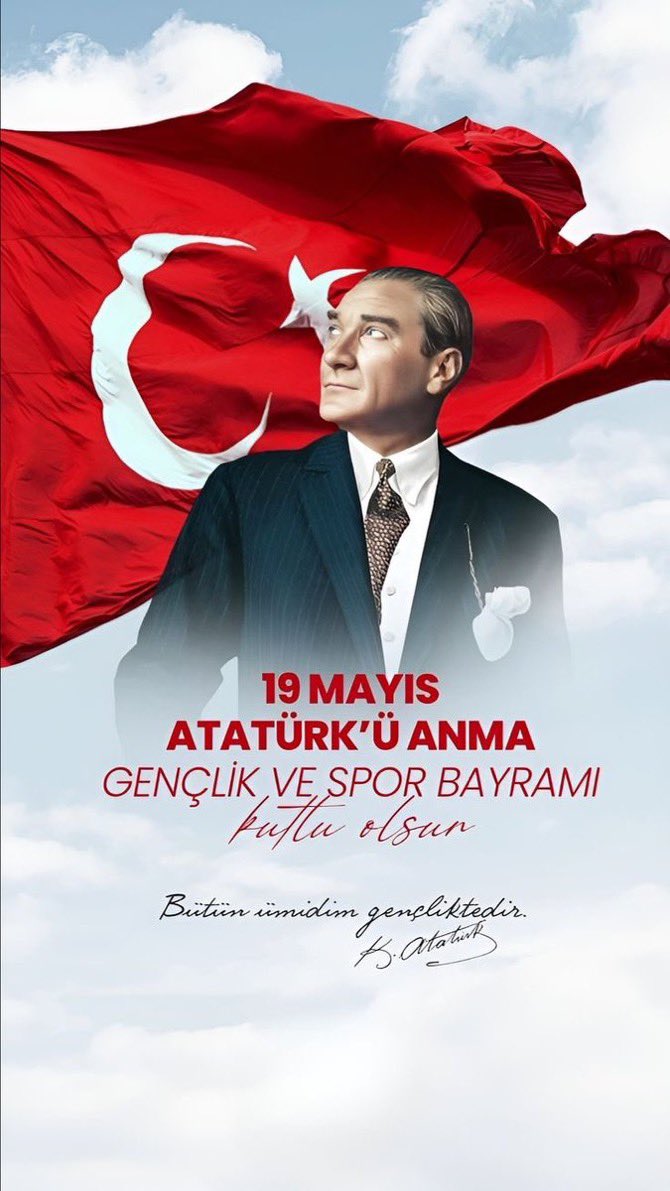 Doğum günün kutlu olsun Türkiye 'm...🇹🇷
#19MAYIS 
#MustafaKemalAtatürk