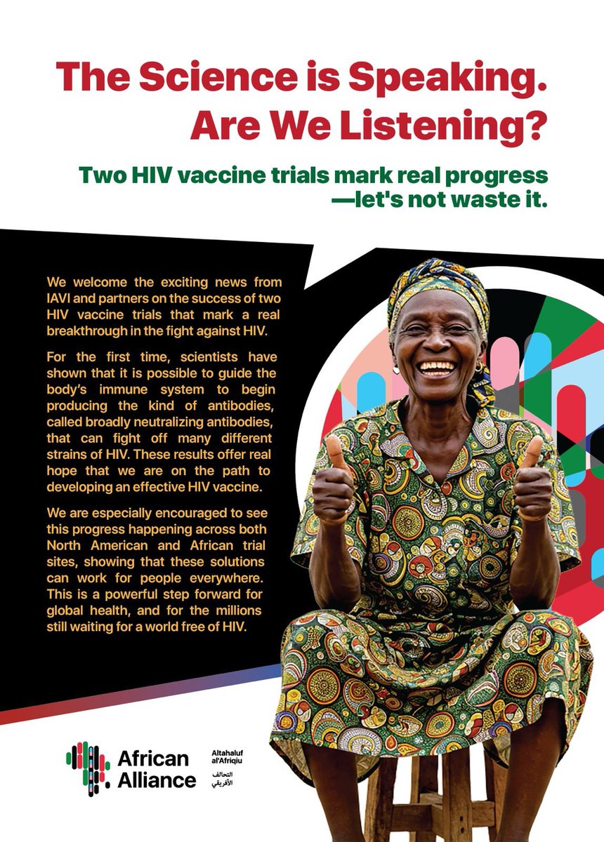 1/ Big news in the fight against HIV. Two new vaccine trials have shown that it is possible to train the body to fight off many different types of HIV. This is a huge breakthrough, and real hope for a vaccine. #HIV #EndAIDS