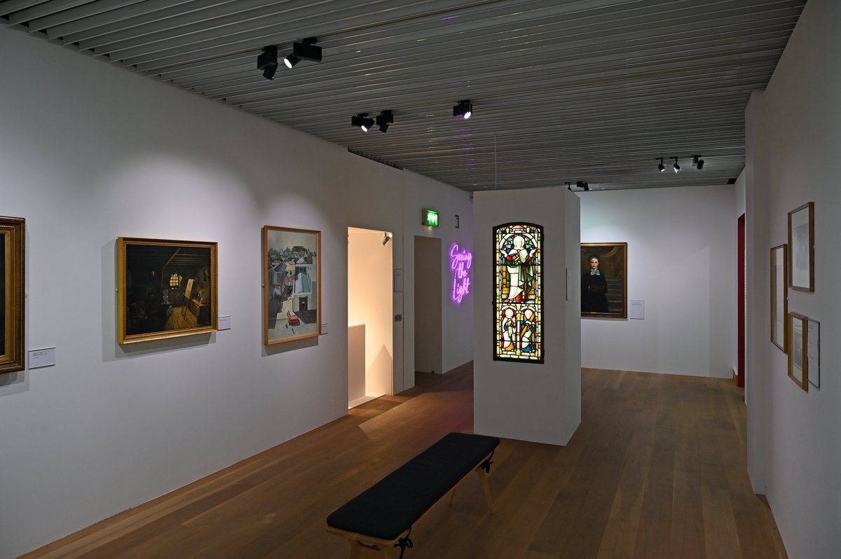 A lovely selection of artworks from our #Collection is on display for visitors to enjoy in a new #Exhibition at #JerseyMuseum. 'Seeing the Light' looks at how artists have responded to #Light as a subject, a mood and as a tool to market #JerseyCI. Open daily. Entry is FREE.