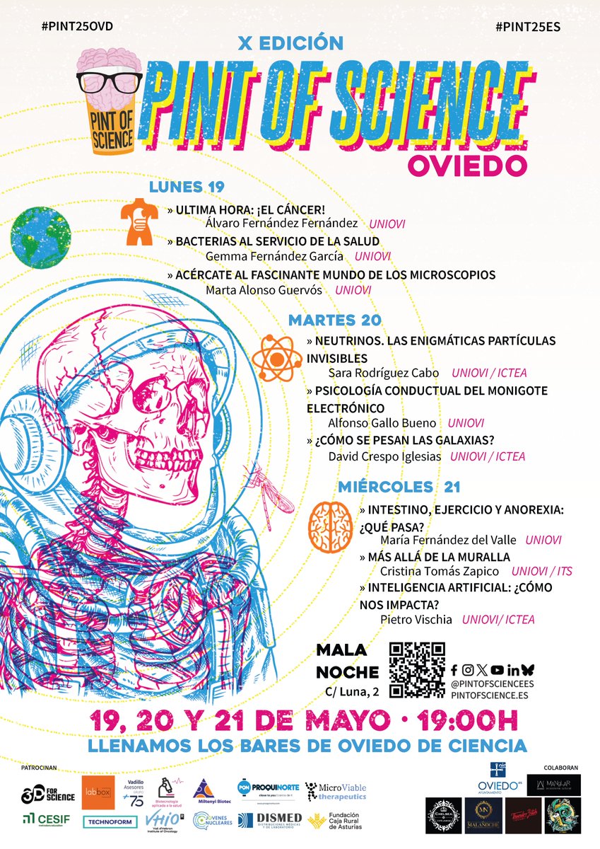 📣 ¡Arranca #Pint25ES!

📰 Esta noche estaré en el Mala Noche, a las 19 h, para hablar del cáncer, y de cómo se informa sobre él en los medios de comunicación. ¿Son ciertos los titulares que nos llegan?

¡Nos vemos!

#Pint25OVD
