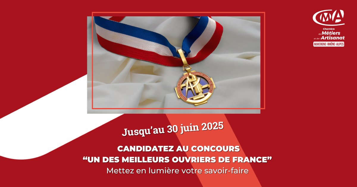 🔔Inscrivez-vous au concours "Un des Meilleurs Ouvriers de France"🔔
Ce concours c'est :
- Une reconnaissance nationale
- Une équivalence à un diplôme Bac+2
- 93 métiers représentés
- Ouvert à tous, sans condition d’âge ou diplôme
Foncez👉swll.to/t0pJL
#ArtisanDeMaVie