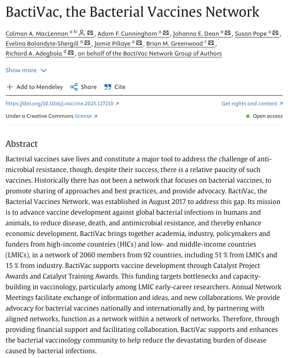 BactiVac Network (@bactivac) on Twitter photo <a href="/BactiVac/">BactiVac Network</a> are proud to share our paper published in the journal Vaccine outlining the Network’s accomplishments since it was established in 2017.
A huge thanks to our 2100 + global members who are key to our ongoing success!👏
Read the paper: lnkd.in/ewJsph5i <a href="/BactiVac/">BactiVac Network</a> are proud to share our paper published in the journal Vaccine outlining the Network’s accomplishments since it was established in 2017.
A huge thanks to our 2100 + global members who are key to our ongoing success!👏
Read the paper: lnkd.in/ewJsph5i