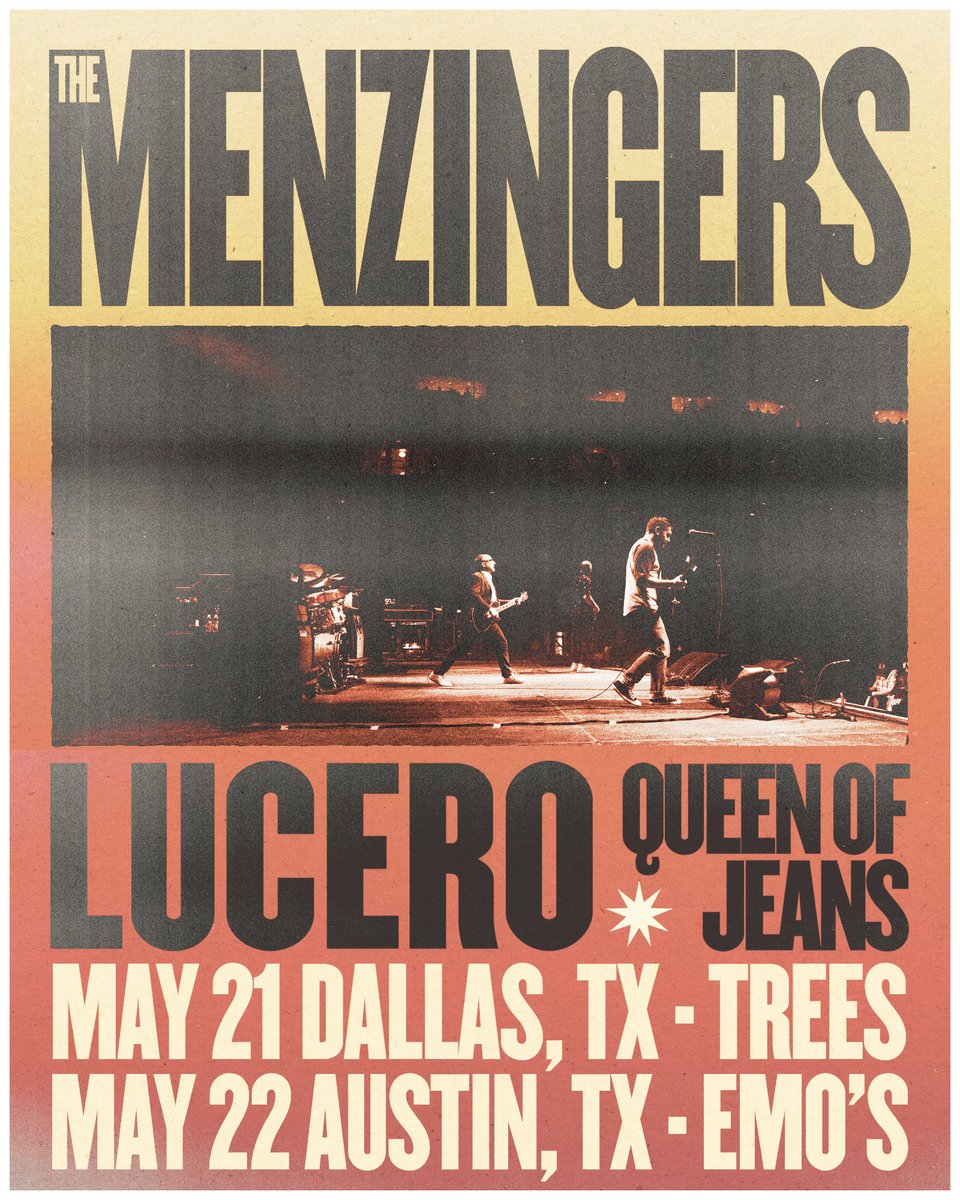 Dallas + Austin this week

Tickets at TheMenzingers.com

📷: Bob Sweeney