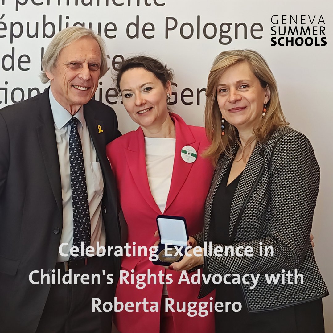 Geneva Summer School (@summerunige) on Twitter photo 🌟 Roberta Ruggiero, Director of the Children’s Rights Academy at CIDE, has received the Janusz #Korczak #UNESCO Chair Jubilee Medal for her work in child rights & education! 👏
Learn more about children's rights and sign up here!
🔗 bit.ly/3ZzwVgR
#ChildRights 🌟 Roberta Ruggiero, Director of the Children’s Rights Academy at CIDE, has received the Janusz #Korczak #UNESCO Chair Jubilee Medal for her work in child rights & education! 👏
Learn more about children's rights and sign up here!
🔗 bit.ly/3ZzwVgR
#ChildRights