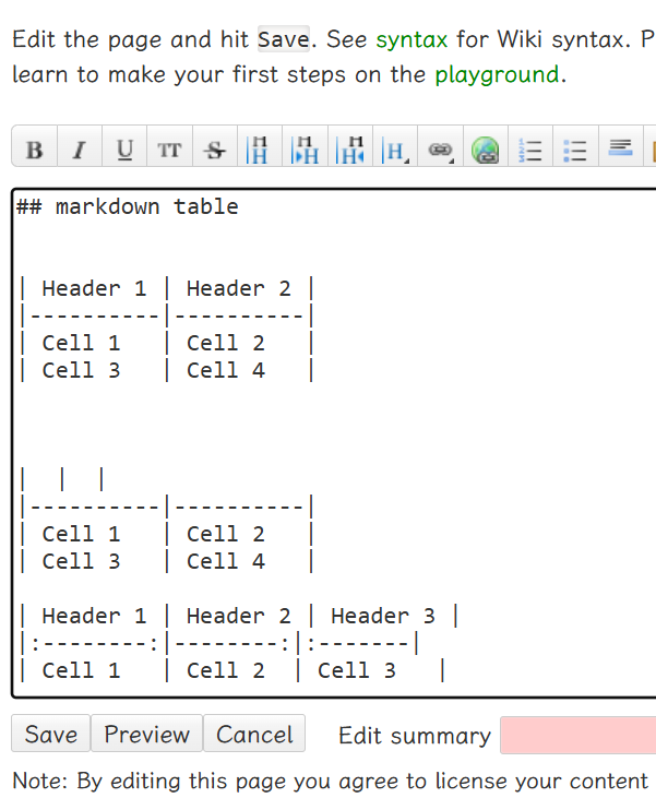 wy_rover's tweet image. #dokuwiki #markdown
让 dokuwiki 支持 markdown 得安装 Markdowku 这个插件,但是这个插件不支持 markdown 的 table 语法,自己实现了个。对 dokuwiki 的语法插件有了新的了解。