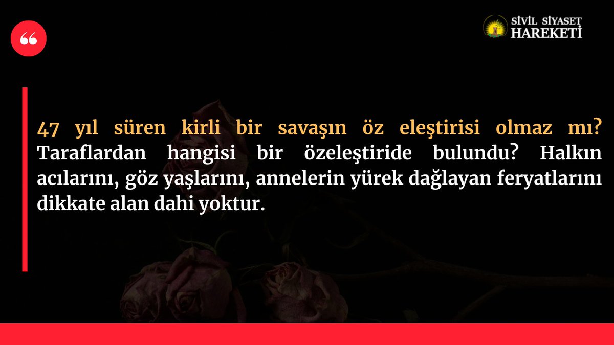 Sivil Siyaset Hareketi (@sivilsiyaseth) on Twitter photo 📍PKK SİLAHLI MÜCADELEYİ NOKTALADI
✍️Abdulbaki Erdoğmuş | <a href="/ab_erdogmus/">ABDULBAKİ ERDOĞMUŞ</a>
sivilsiyasethareketi.com/Makale-pkk-sil… 📍PKK SİLAHLI MÜCADELEYİ NOKTALADI
✍️Abdulbaki Erdoğmuş | <a href="/ab_erdogmus/">ABDULBAKİ ERDOĞMUŞ</a>
sivilsiyasethareketi.com/Makale-pkk-sil…
