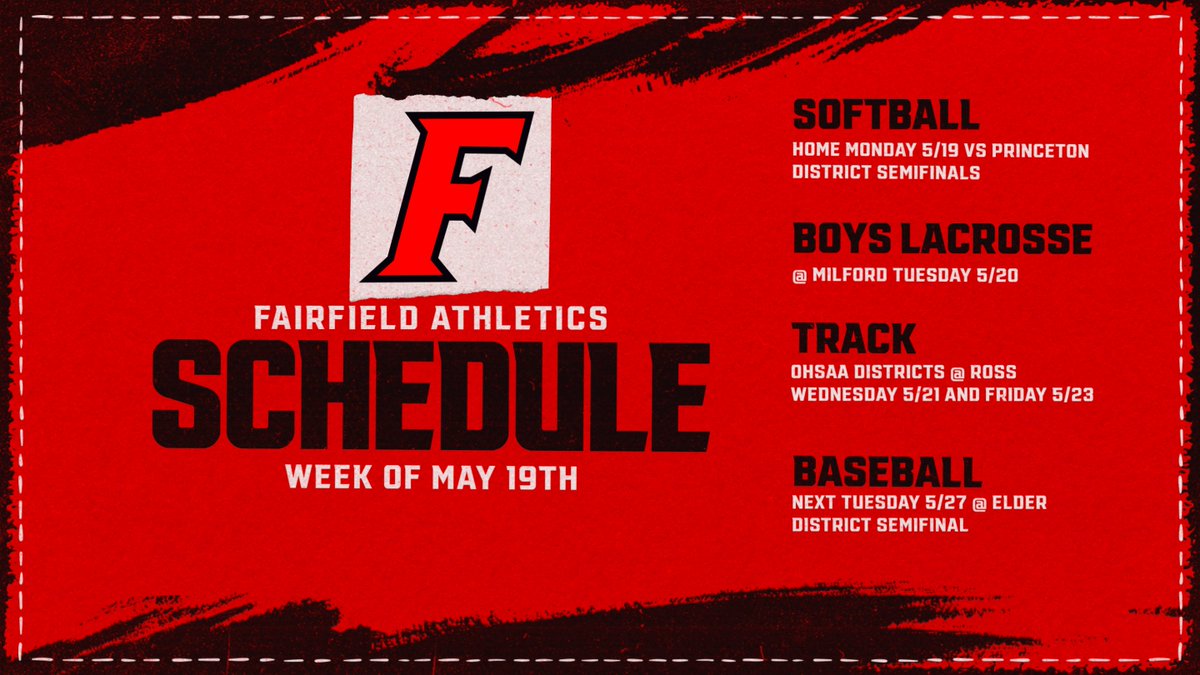 Last week of school… Fairfield Athletics is still in action!