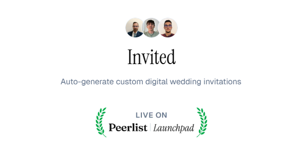 Javierjimenezgc's tweet photo. ¡🚀 Invited ya está en Peerlist Launchpad!

Crea invitaciones de boda digitales personalizadas en segundos. Elige tu plantilla, ajusta detalles y gestiona RSVPs con un solo clic.
👉 Descúbrelo y apóyanos: https://t.co/tGmSm0T3to

#WeddingTech #InvitacionesDigitales #SaaS https://t.co/BJ1OV12TzU