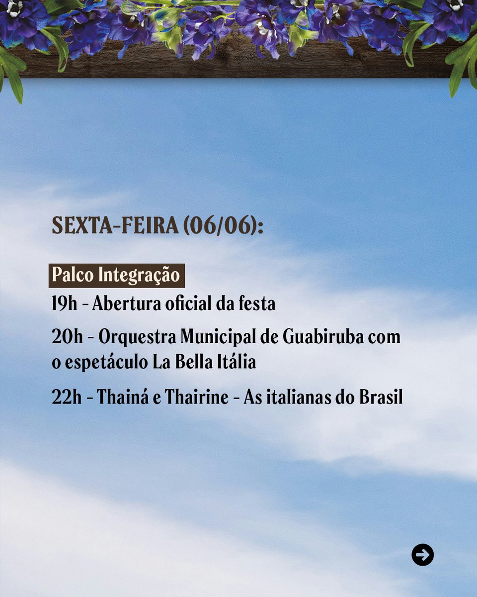 GuabiTur's tweet photo. Venha para 10ª Festa da Integração de #Guabiruba !
#Turismo #Cultura #Festa #ValeEuropeu #SantaCatarina #Tradição https://t.co/lYsl0jP9OB
