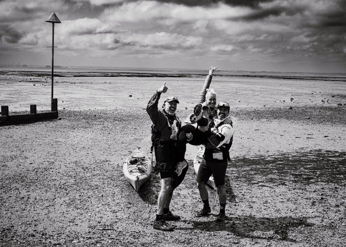 'Kayaking the Thames'
Pepe, Albert &amp; Eva celebrate after completing their 9 day adventure, kayaking the entire river Thames from start to finish, ending on Southend beach this morning.
#kayakingthethames #thamesriver #sustanability <a href="/VisitSouthend/">Visit Southend</a>  #Thames
instagram.com/p/DJ1j8CxsSRx/