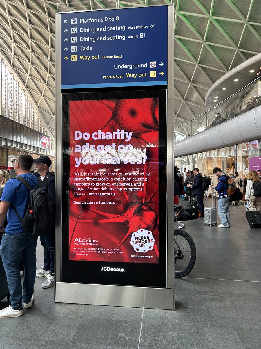ShaneUK's tweet image. It’s Neurofibromatosis Awareness month. Just seen this at London Kings Cross. 

❤️ @NervetumoursUK