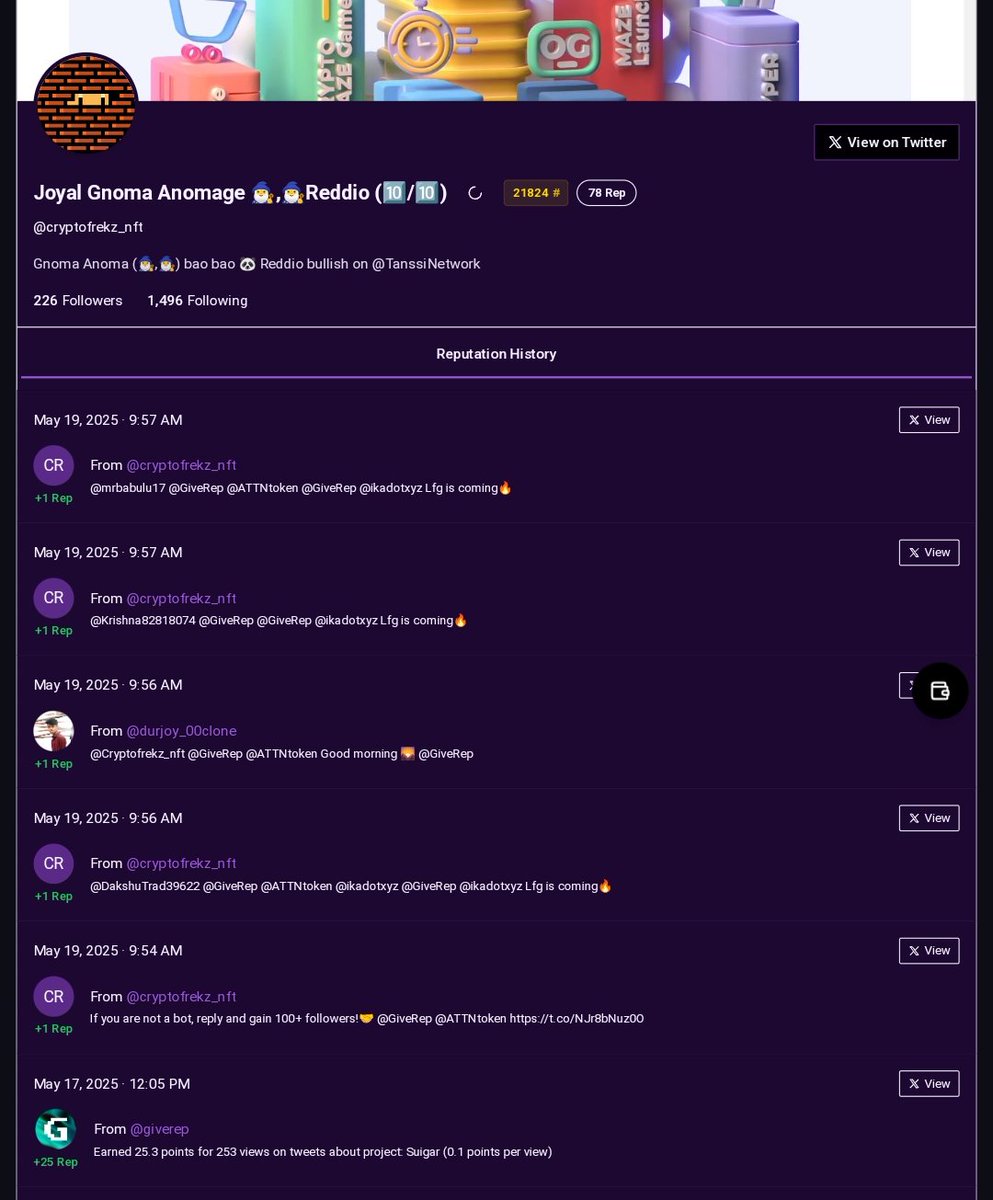 Cryptofrekz_nft's tweet photo. 300 Followers complete kara do pls
🥹
TAKE ME 1k
@GiveRep @ikadotxyz @ATTNtoken
Follow me i follow back in 3second
❤️❤️❤️❤️
#REP #GiveRep #giverep_convert https://t.co/OwSqfA2XeD