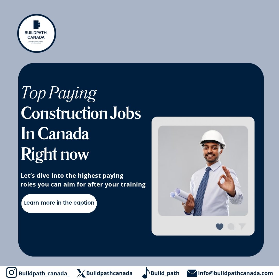 Buildpathcanada's tweet photo. Ready to build your future? Get trained, get hired! BuildPath offers specialized construction training with job placement guarantee. High-paying roles await! #BuildPath #ConstructionCareers #JobGuarantee #SkilledTrades https://t.co/gdYy6XKZw5