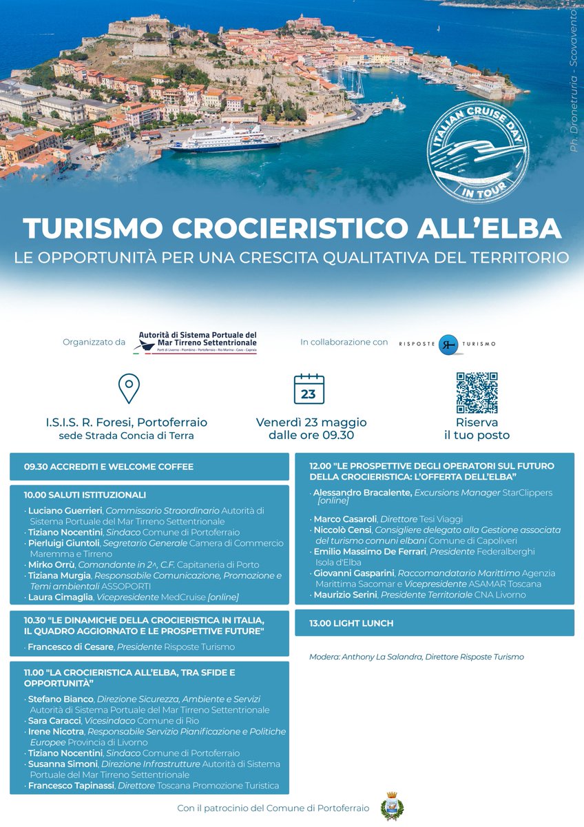 Italian Cruise Day (@italiancruised) on Twitter photo Appuntamento venerdรฌ 23 maggio a #Portoferraio con ๐๐ข๐๐๐ ๐๐ ๐๐๐๐๐๐๐๐๐ ๐ก๐๐๐ ๐๐๐โ๐ธ๐๐๐. ๐ฟ๐ ๐๐๐๐๐๐ก๐ข๐๐๐ก๐ฬ ๐๐๐ ๐ข๐๐ ๐๐๐๐ ๐๐๐ก๐ ๐๐ข๐๐๐๐ก๐๐ก๐๐ฃ๐ ๐๐๐ ๐ก๐๐๐๐๐ก๐๐๐๐.
Programma e iscrizioni ๐risposteturismo.it/italian-cruiseโฆ Appuntamento venerdรฌ 23 maggio a #Portoferraio con ๐๐ข๐๐๐ ๐๐ ๐๐๐๐๐๐๐๐๐ ๐ก๐๐๐ ๐๐๐โ๐ธ๐๐๐. ๐ฟ๐ ๐๐๐๐๐๐ก๐ข๐๐๐ก๐ฬ ๐๐๐ ๐ข๐๐ ๐๐๐๐ ๐๐๐ก๐ ๐๐ข๐๐๐๐ก๐๐ก๐๐ฃ๐ ๐๐๐ ๐ก๐๐๐๐๐ก๐๐๐๐.
Programma e iscrizioni ๐risposteturismo.it/italian-cruiseโฆ