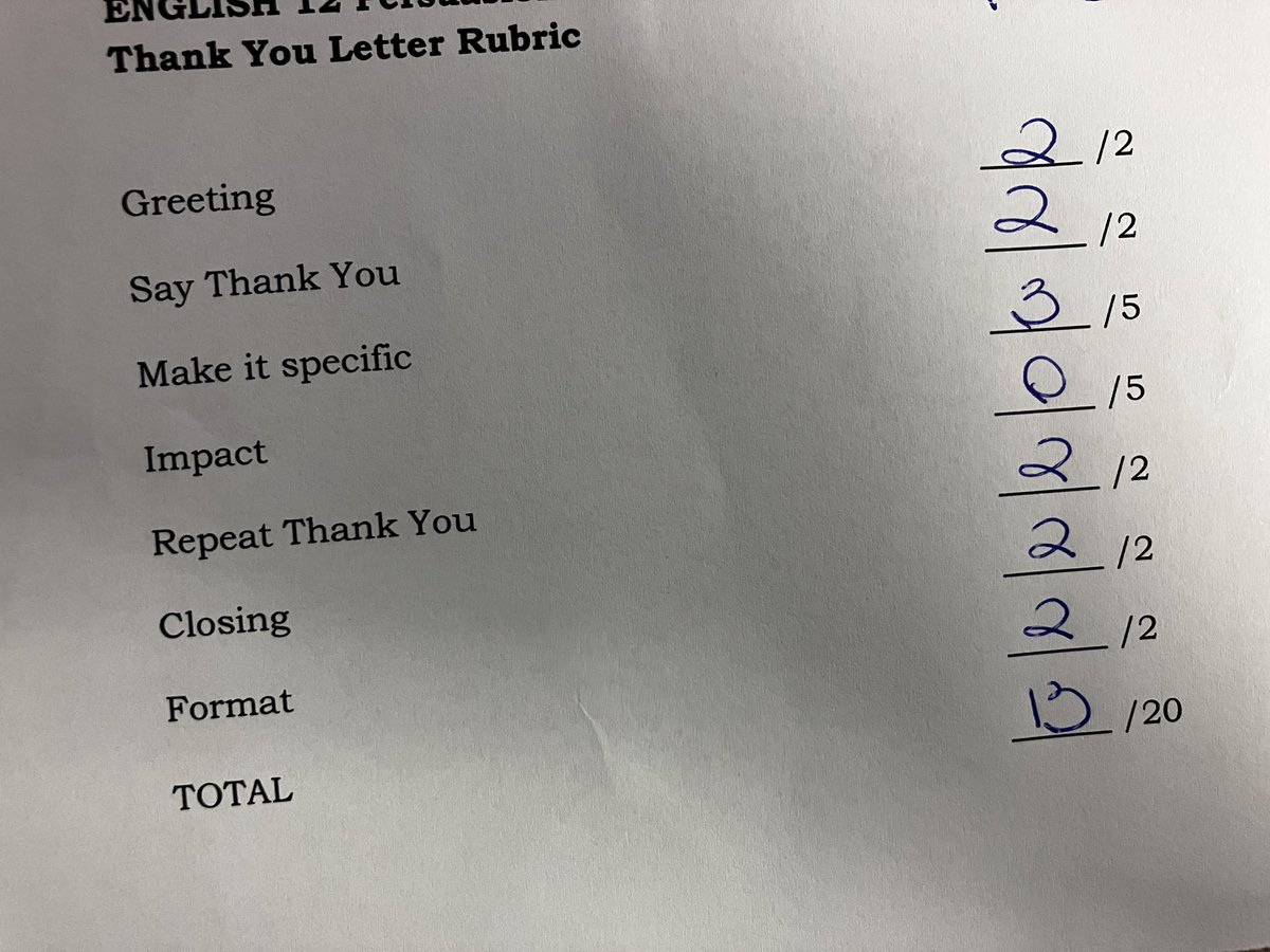 Briuh12's tweet photo. Thanks English teacher for giving me a 0/5 on impact?? 
Literally about a teacher that helped me through big sad. https://t.co/nBKz22lAH8