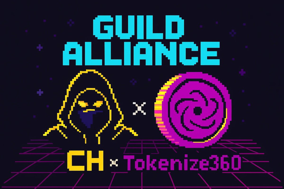 Tokenize360 just got even bigger! 🚀

We’re excited to to announce our NEW Guild Alliance with <a href="/CHGuild_/">Cipher Hunters (CH)</a>

Game nights, epic crypto gaming events, and onboarding the next wave of web3 gamers-side by side.

Let’s build, play, and win together.

💎Tokenize360 × CH Guild 💎