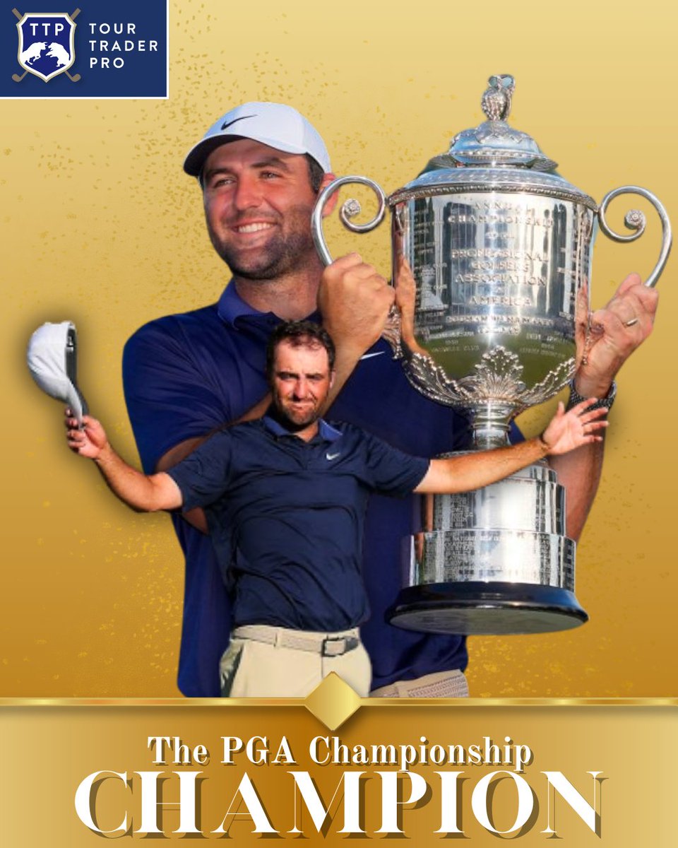 TraderTour's tweet image. Scottie Scheffler takes the crown at the PGA Championship! 🏆 Locked in from start to finish.

#ScottieScheffler #PGAChampion #GolfElite #MajorVictory #TradeTheGame
