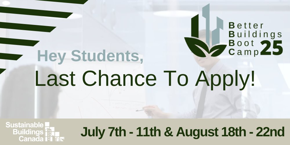 Join us for BBBC 2025 — a free, week-long sustainability boot camp where you'll collaborate with industry experts and like-minded peers to shape a greener future.

Don't wait — deadline is tonight!

forms.gle/J3Jy69LDMeG6TR…