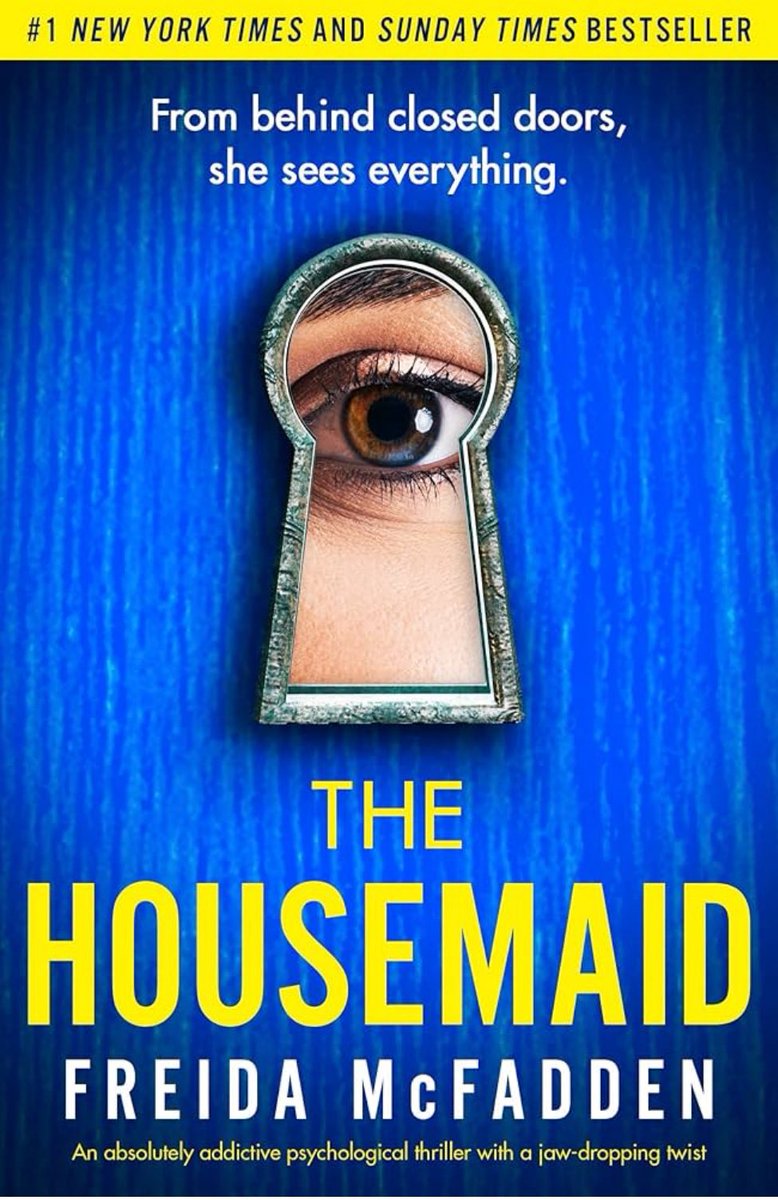 Akuluyu's tweet photo. 「 The Housemaid 」 Freida McFadden

最初は普通の話なんだけど、中盤から視点が変わる、サイコパスが出てきて想像すると痛いし、本質的に誰が一番サイコパスなんだろう？最後に え？！ てなった。

普段英語読むと眠くなってくるんだけど、これは面白かった。
読みやすい

#読了 
#KindleUnlimited https://t.co/9nvANszPg6
