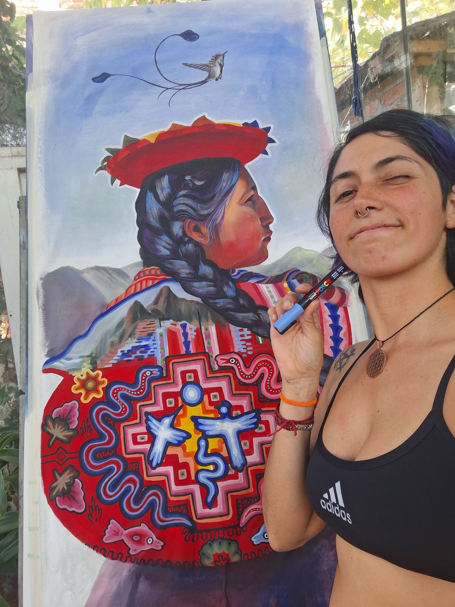 Hi people!!! How are you doing? I'm painting this new work called "Peru" of a series of my travels to different countries. 

I hope you enjoy it!

#travel #peru #colibri #picaflor #machupicchu #aymara #mamita #cholita #aguayo #arte #merceyacante #mercedesyacante