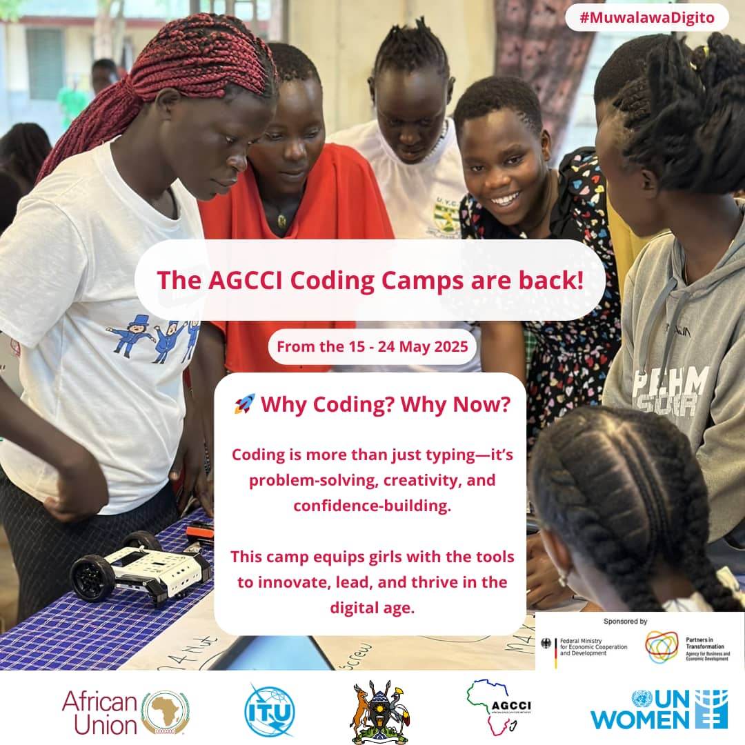 UN Women Uganda (@unwomenuganda) on Twitter photo Why coding? Why now?
Because the future is digital, and girls belong in it. đź’»
We're equipping the next generation with the skills to lead, innovate, and thrive in tech. #GirlsCanCode #AGCCI #GirlsInICT #DigitalEquality #CodingGirlsUG
<a href="/Educ_SportsUg/">Ministry of Education and Sports - Uganda</a> <a href="/MoICT_Ug/">Ministry of ICT&NG</a> <a href="/Mglsd_UG/">Ministry of Gender, Labour and Social Development</a> Why coding? Why now?
Because the future is digital, and girls belong in it. đź’»
We're equipping the next generation with the skills to lead, innovate, and thrive in tech. #GirlsCanCode #AGCCI #GirlsInICT #DigitalEquality #CodingGirlsUG
<a href="/Educ_SportsUg/">Ministry of Education and Sports - Uganda</a> <a href="/MoICT_Ug/">Ministry of ICT&NG</a> <a href="/Mglsd_UG/">Ministry of Gender, Labour and Social Development</a>