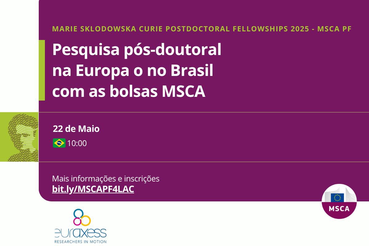 MCAA Brazil (@mcaa_br) on Twitter photo We invite you to the webinar about #postdoctoral fellowships from <a href="/MSCActions/">Marie Skłodowska-Curie Actions</a>. With the participation of a Brazilian #researcher in Europe and a European researcher in Brazil who will share tips and advice on the application process. Don't miss it!
bit.ly/MSCAPF4LAC We invite you to the webinar about #postdoctoral fellowships from <a href="/MSCActions/">Marie Skłodowska-Curie Actions</a>. With the participation of a Brazilian #researcher in Europe and a European researcher in Brazil who will share tips and advice on the application process. Don't miss it!
bit.ly/MSCAPF4LAC