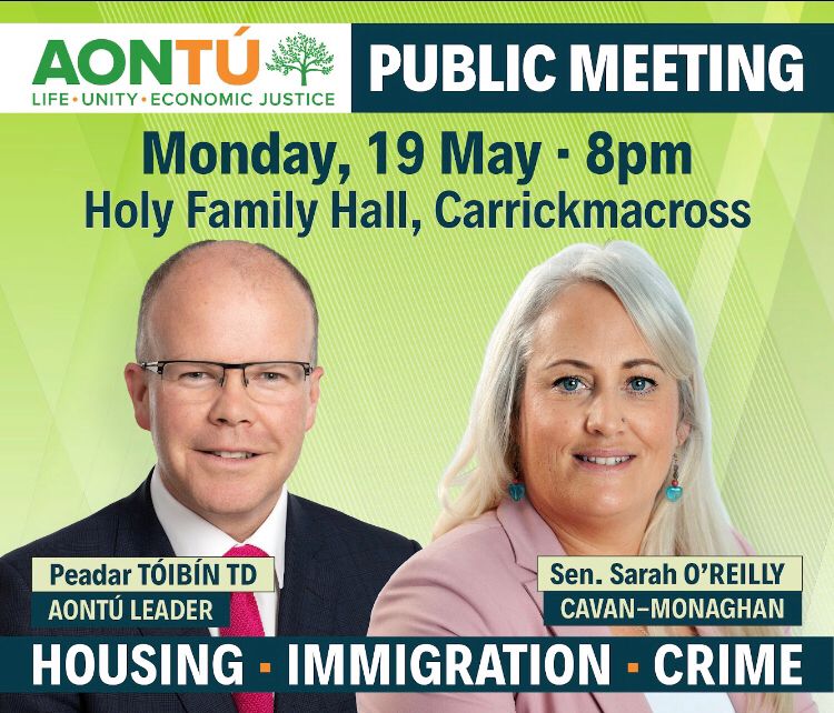 AontuIE's tweet photo. Important meeting tonight in Carrickmacross. https://t.co/xTjnek2CcJ