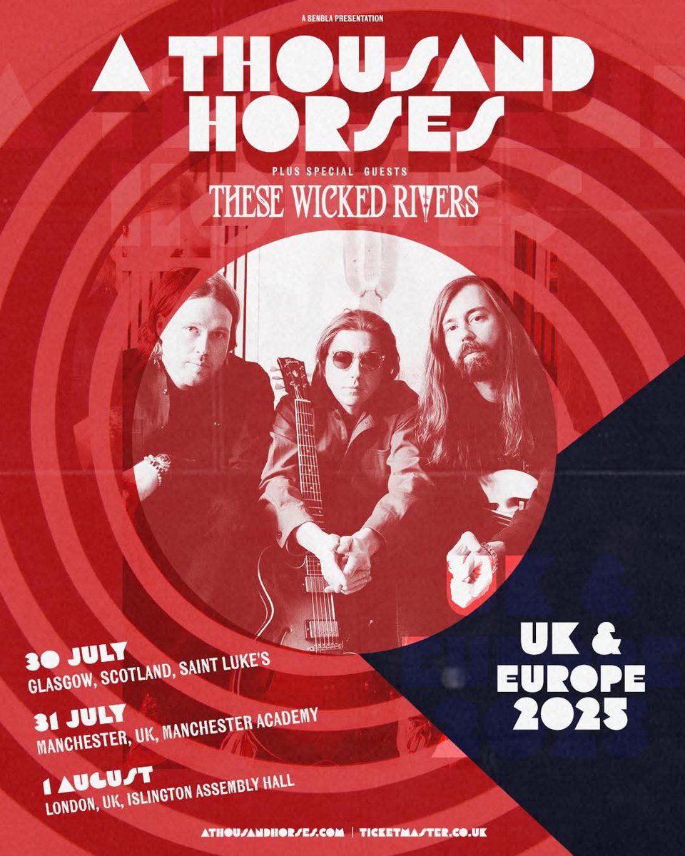 MTMNAE (@mtmnae) on Twitter photo Recently announced from <a href="/WickedRivers/">These Wicked Rivers</a> the band will be playing as special guests to #Nashville legends <a href="/athousandhorses/">A Thousand Horses</a> on the #UK leg of their #European adventure this #summer
Info & tickets ▪︎ facebook.com/share/p/12MWJF…
<a href="/RockPeopleMgmt/">Rock People Management</a> ☆ <a href="/fatearthrecords/">FAT EARTH RECORDS</a> Recently announced from <a href="/WickedRivers/">These Wicked Rivers</a> the band will be playing as special guests to #Nashville legends <a href="/athousandhorses/">A Thousand Horses</a> on the #UK leg of their #European adventure this #summer
Info & tickets ▪︎ facebook.com/share/p/12MWJF…
<a href="/RockPeopleMgmt/">Rock People Management</a> ☆ <a href="/fatearthrecords/">FAT EARTH RECORDS</a>