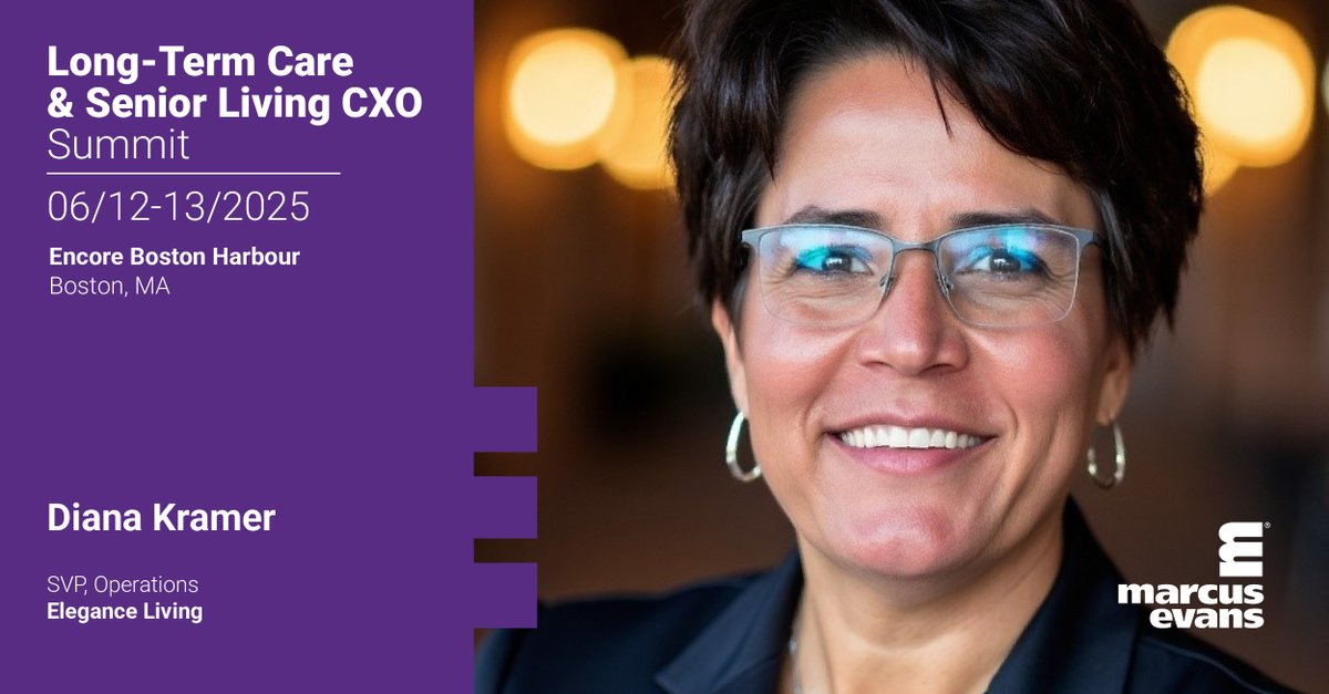 marcus evans (@marcusevans) on Twitter photo 🎤 We’re excited to announce Diana Kramer as a speaker at the Long Term Care & Senior Living CXO Summit!
📅 When: 12 - 13 June 2025
📍 Where: Encore Boston Harbor Hotel
Contact Leyana at leyanad@marcusevanscy.com for more info!
#SeniorLiving #LongTermCare #ExecutiveSummit 🎤 We’re excited to announce Diana Kramer as a speaker at the Long Term Care & Senior Living CXO Summit!
📅 When: 12 - 13 June 2025
📍 Where: Encore Boston Harbor Hotel
Contact Leyana at leyanad@marcusevanscy.com for more info!
#SeniorLiving #LongTermCare #ExecutiveSummit