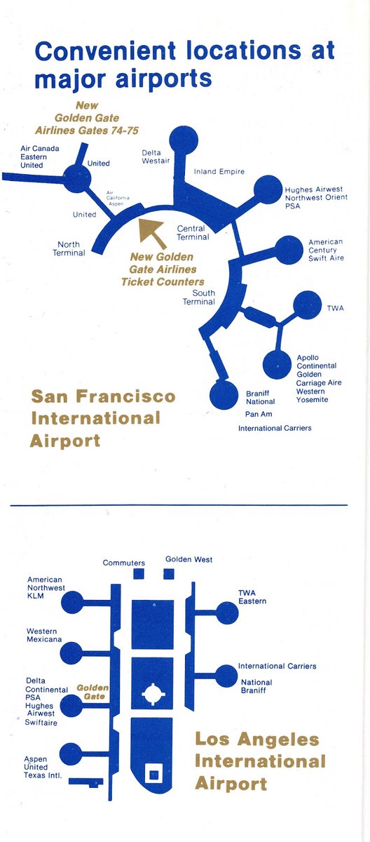 AvGeek71's tweet image. Golden Gate (GG) Airlines wasn&apos;t around for very long, maybe for a year or so. This route map is from July, 1980. #airline #airlines #airplane #airplanes #avgeek #avgeeks #aviation #travel