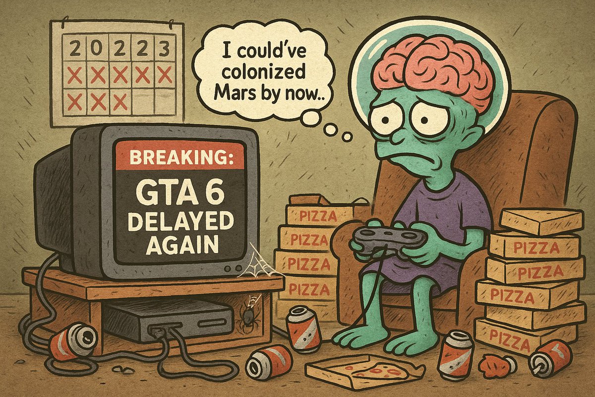 lastBleep's tweet photo. Day 2,482 of waiting for GTA 6. My grandchildren will inherit the pre-order.
#GTA6 #StillWaiting #BleepBreaksDown https://t.co/6s7yAy37N9