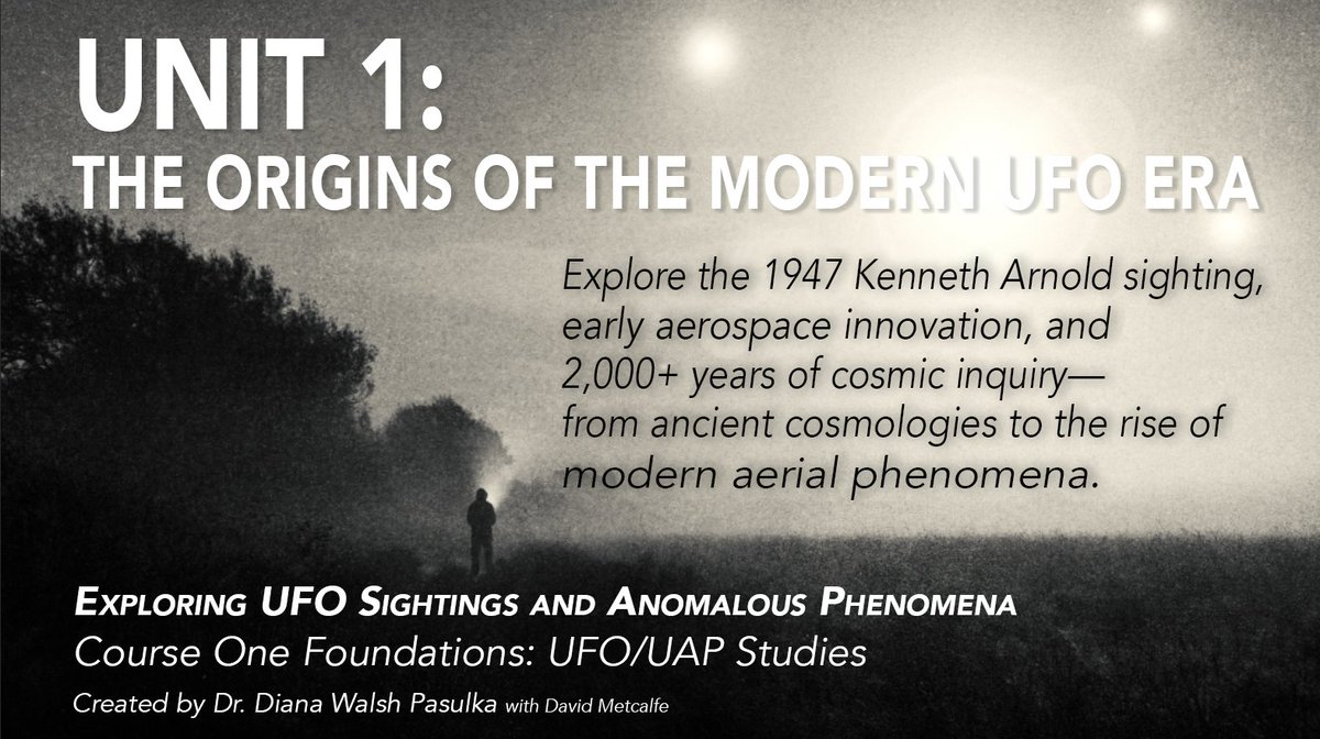 Now available in a new format - the Exploring UFO Sightings and Anomalous Phenomena course series that Dr. @DWPasulka and I developed has been relaunched as a series of stand alone learning units.

Unit 1 is up and ready - with more units coming soon!

dwpasulka-courses.teachable.com/p/beyond-the-s…