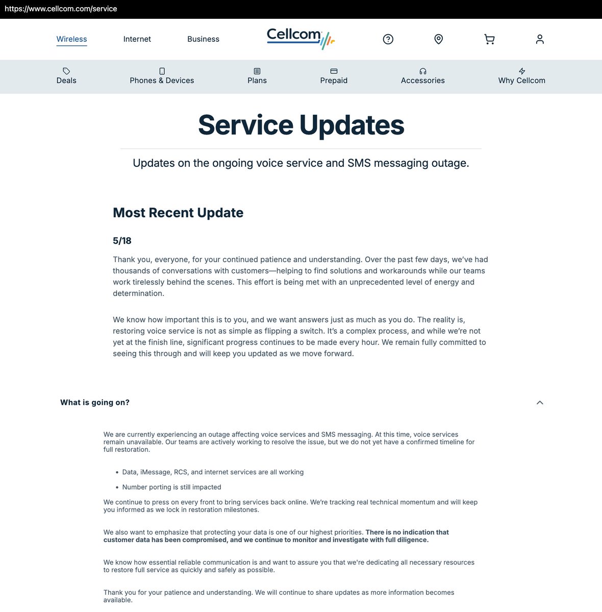 _venarixES_'s tweet image. 🚨 #Cellcom (@mycellcom), un proveedor regional de servicios inalámbricos (voz, datos, internet) en #Wisconsin, #USA 🇺🇸, se encuentra experimentando interrupción en sus telecomunicaciones, se desconoce al momento si se trata o no de un #ciberataque...
ℹ️ Mantente informado en