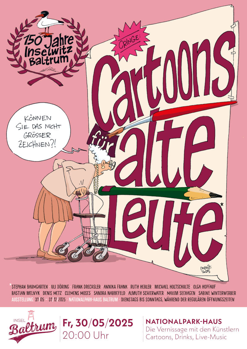 Inselwitz - Workshop vom 25.-30. Mai 2025 und anschließende Ausstellung auf Baltrum ... cartoon-journal.de/index.php/meld…