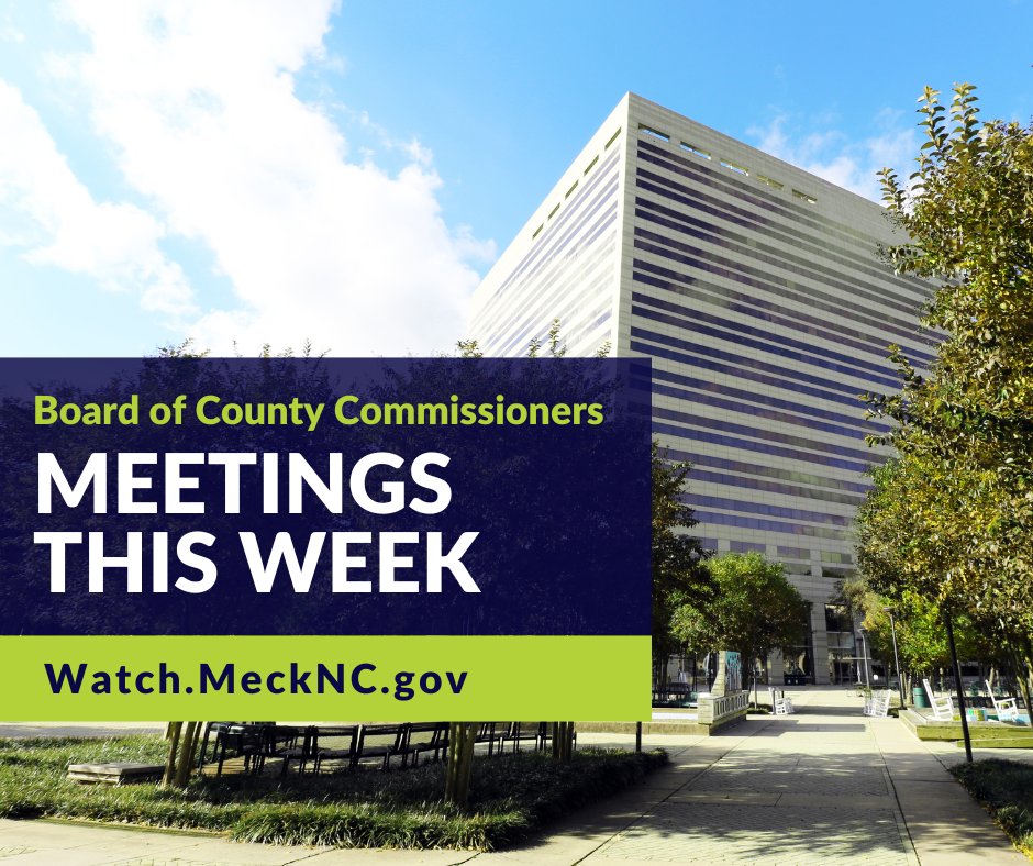 Three chances to see #MeckBOCC this week. 

- Tonight (5/20) at 6 p.m. 
- A detailed budget overview 5/21 at 2:30 p.m.
- Budget Public Hearing 5/22 at 6 p.m. Sign up to speak: meck.co/4mggSkB

See the agendas: bit.ly/2025BOCC
Stream live: meck.co/2vrX9pK.