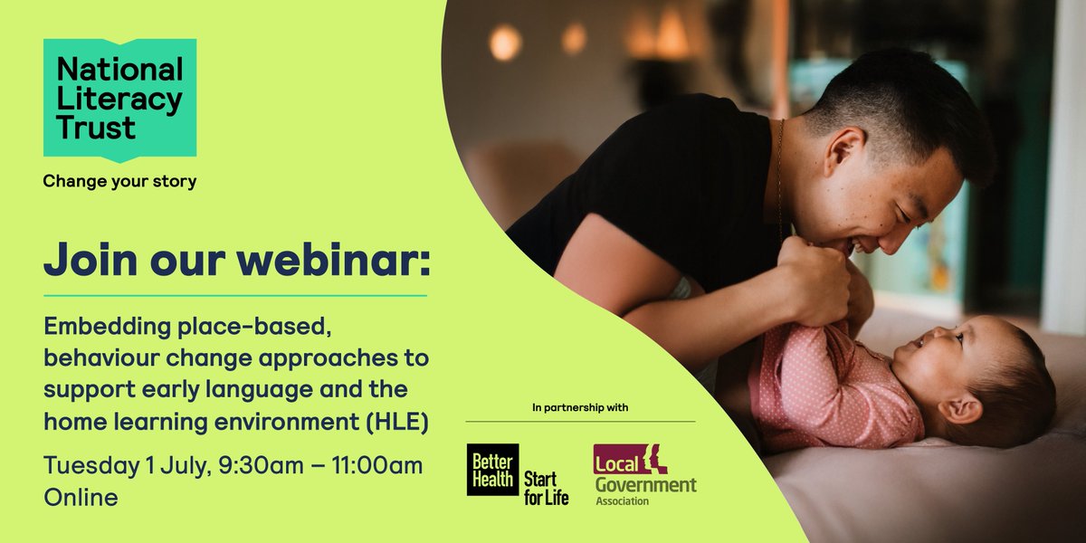 National Literacy Trust (@literacy_trust) on Twitter photo Calling staff from Local Authorities, Family Hubs and community organisations! We’re hosting a free webinar to help develop your behaviour change offer for early years families with <a href="/LGAcomms/">Local Government Association (LGA)</a>.
Register: events.teams.microsoft.com/event/0775f0ee… Calling staff from Local Authorities, Family Hubs and community organisations! We’re hosting a free webinar to help develop your behaviour change offer for early years families with <a href="/LGAcomms/">Local Government Association (LGA)</a>.
Register: events.teams.microsoft.com/event/0775f0ee…